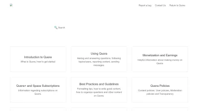 Screenshot of Help.quora.com