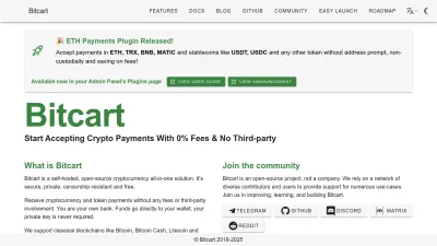Screenshot preview of bitcart.ai