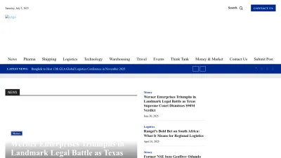 Screenshot preview of theafricalogistics.com