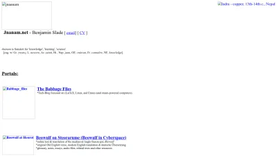 Screenshot preview of jnanam.net