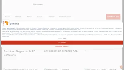 Screenshot preview of onzedafrik.com