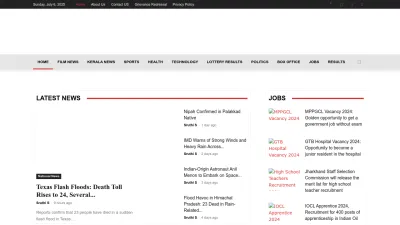 Screenshot preview of theprimetime.in