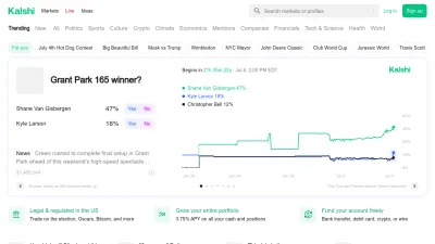 Screenshot preview of kalshi.com