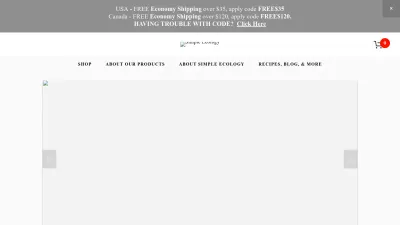 Screenshot preview of simpleecology.com