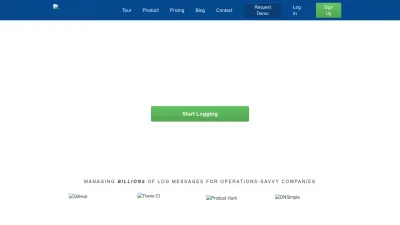 Screenshot of Papertrail.com