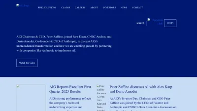 Screenshot preview of aig.com