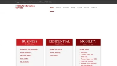 Screenshot of Hiwaay.net