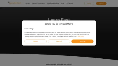 Screenshot preview of supermemo.com