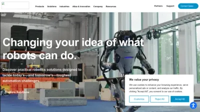 Screenshot preview of bostondynamics.com