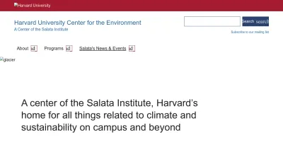 Screenshot preview of www.environment.harvard.edu