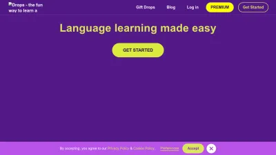 Screenshot preview of languagedrops.com