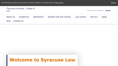 Screenshot preview of law.syracuse.edu