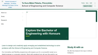 Screenshot preview of ecs.wgtn.ac.nz