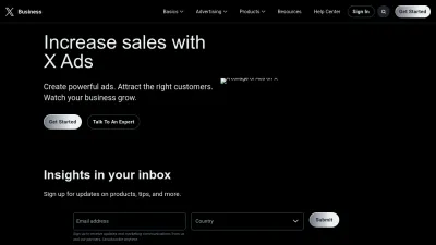 Screenshot preview of business.x.com