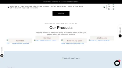 Screenshot preview of universalnailsupplies.com