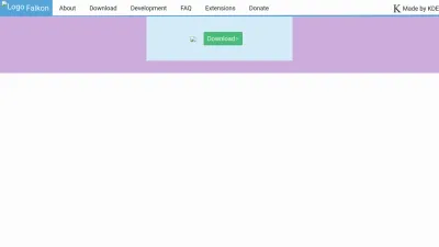 Screenshot preview of falkon.org