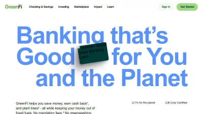 Screenshot preview of greenfi.com