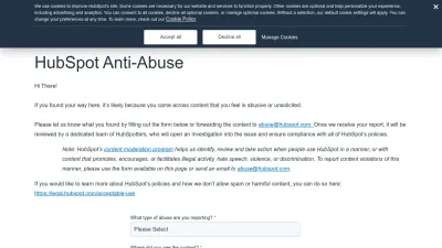 Screenshot of Policy.hubspot.com