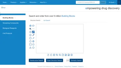 Screenshot preview of search.emolecules.com