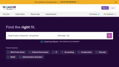 Screenshot of Monster.ca