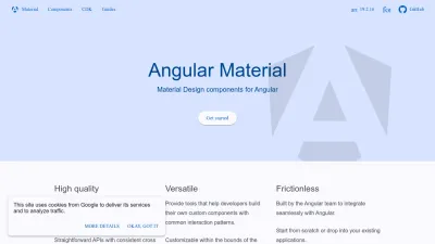 Screenshot of Material.angular.dev