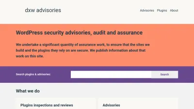 Screenshot of Advisories.dxw.com