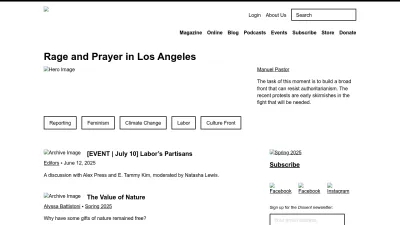 Screenshot preview of dissentmagazine.org