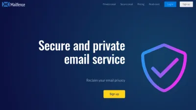 Screenshot preview of mailfence.com
