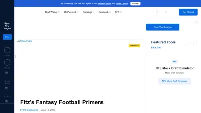 Screenshot preview of fantasypros.com