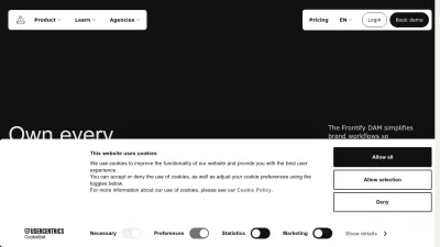 Screenshot preview of frontify.com