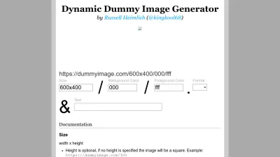Screenshot preview of dummyimage.com