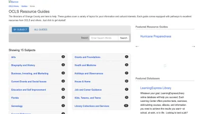 Screenshot preview of guides.ocls.org