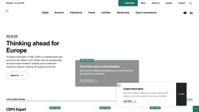 Screenshot preview of ceps.eu