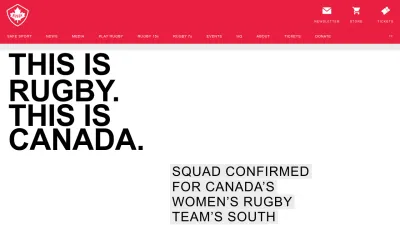 Screenshot preview of rugby.ca
