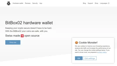 Screenshot of Bitbox.swiss