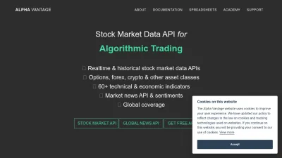 Screenshot preview of alphavantage.co