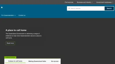 Screenshot preview of www.qld.gov.au