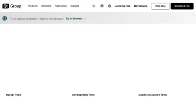 Screenshot preview of qt.io