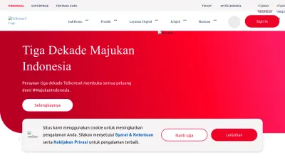 Screenshot preview of telkomsel.com