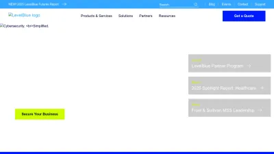 Screenshot preview of levelblue.com