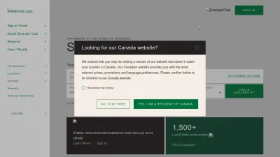 Screenshot preview of nationalcar.com