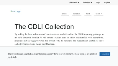 Screenshot of Cdli.earth