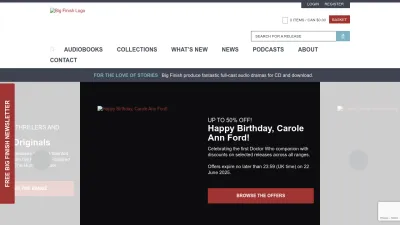Screenshot preview of bigfinish.com