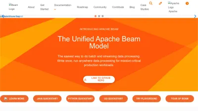 Screenshot preview of beam.apache.org