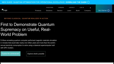 Screenshot of Dwavequantum.com