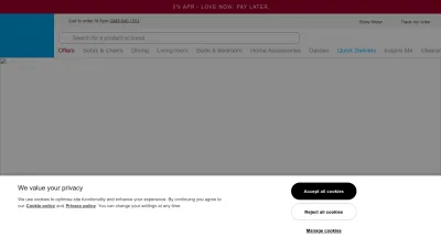 Screenshot preview of furniturevillage.co.uk