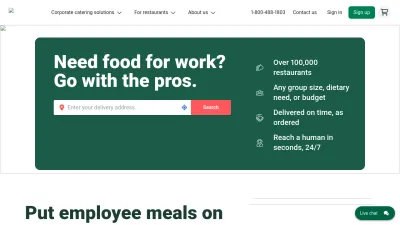 Screenshot preview of ezcater.com