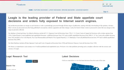 Screenshot preview of leagle.com