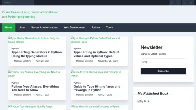 Screenshot preview of likegeeks.com