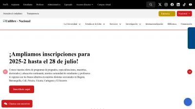 Screenshot preview of unilibre.edu.co